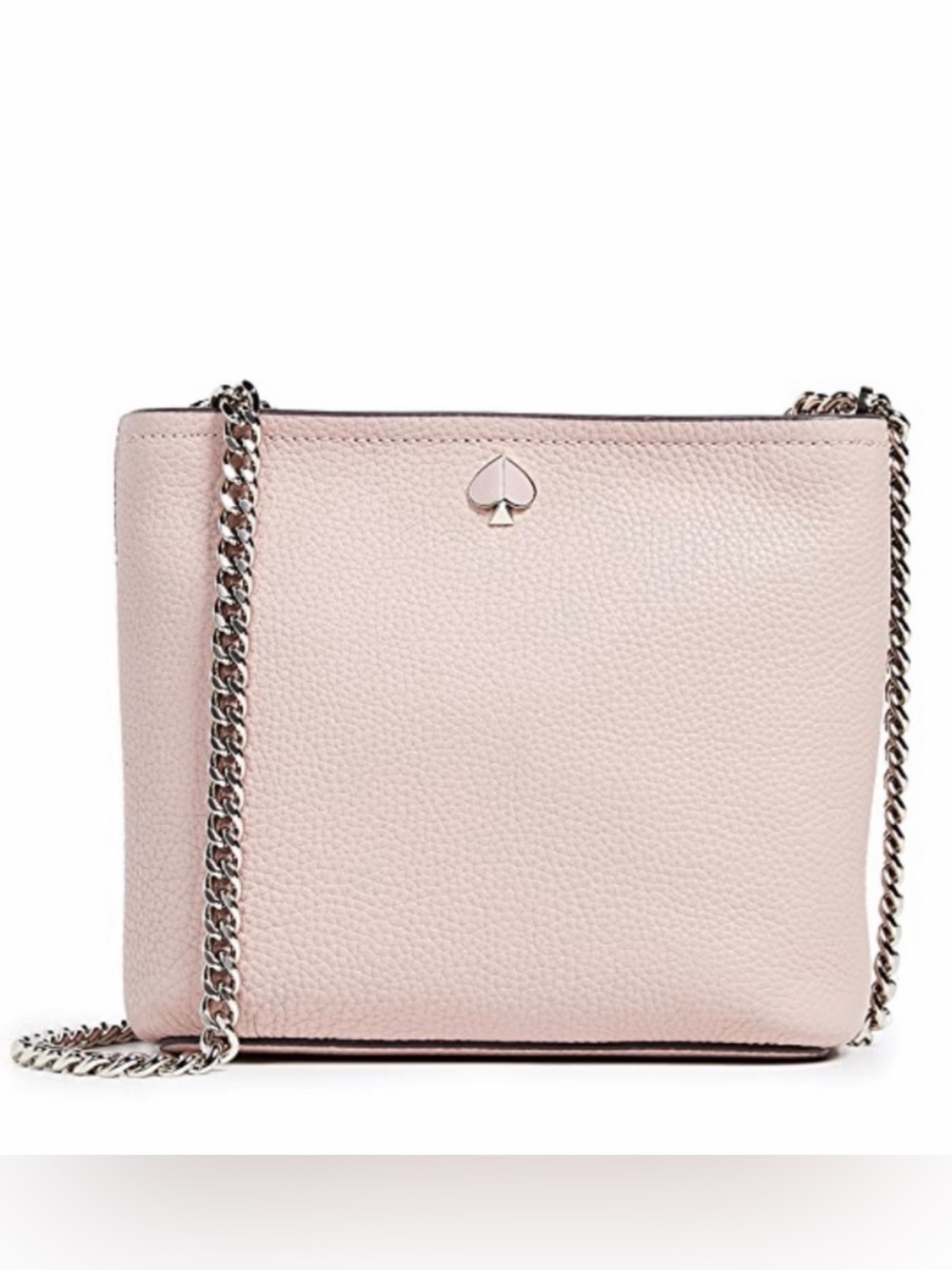 kate spade Blush Pink Pebbled Leather Crossbody Bag with Chain Strap